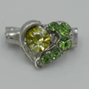 Epingle Coeur Jaune Vert