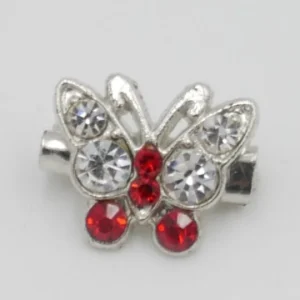 Epingle Papillon Blanc Rouge