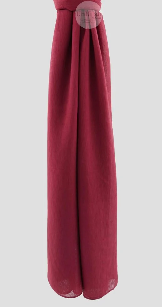 Crimson Mousseline Froissé