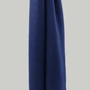 Hijab Bleu Marine Mousseline Froissé