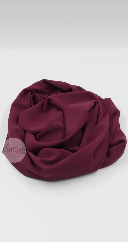 Hijab Mousseline Bordeaux Premium Collection – Image 3