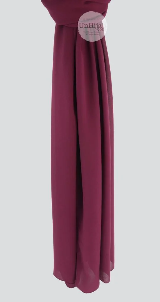 Hijab Mousseline Bordeaux Premium Collection