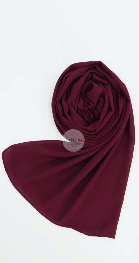 Hijab Mousseline Bordeaux Premium Collection – Image 2
