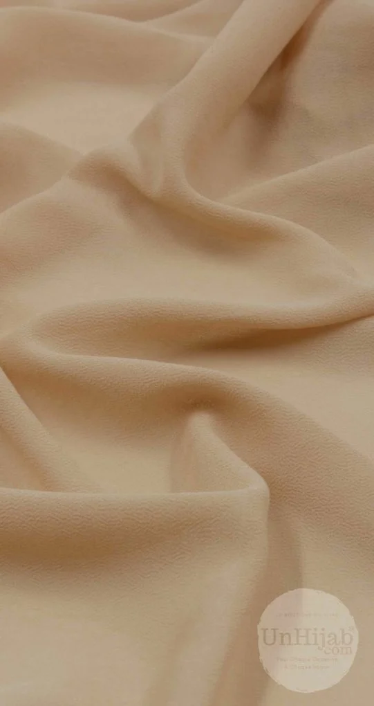 Hijab Mousseline Beige Premium Collection – Image 4