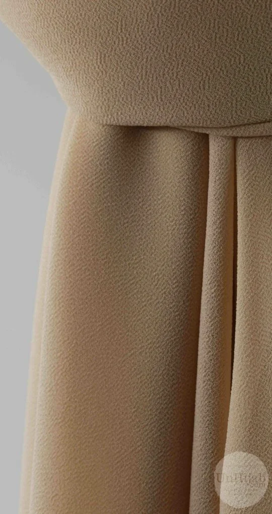 Hijab Mousseline Beige Premium Collection – Image 3