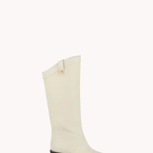 Bottes western Sienna en cuir Nappa beige - Maison Skorpios par Adriana Abascal