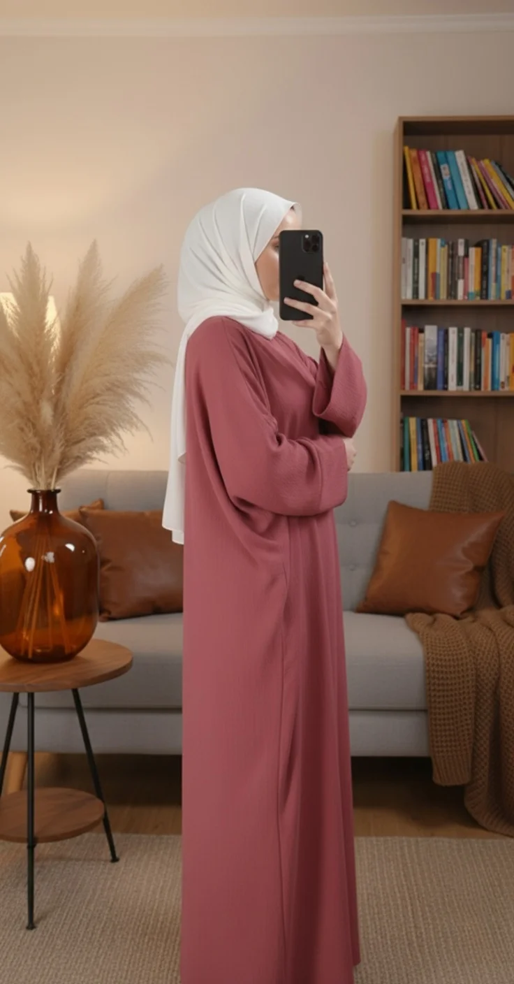 Abaya Papillon Terracotta – Image 2