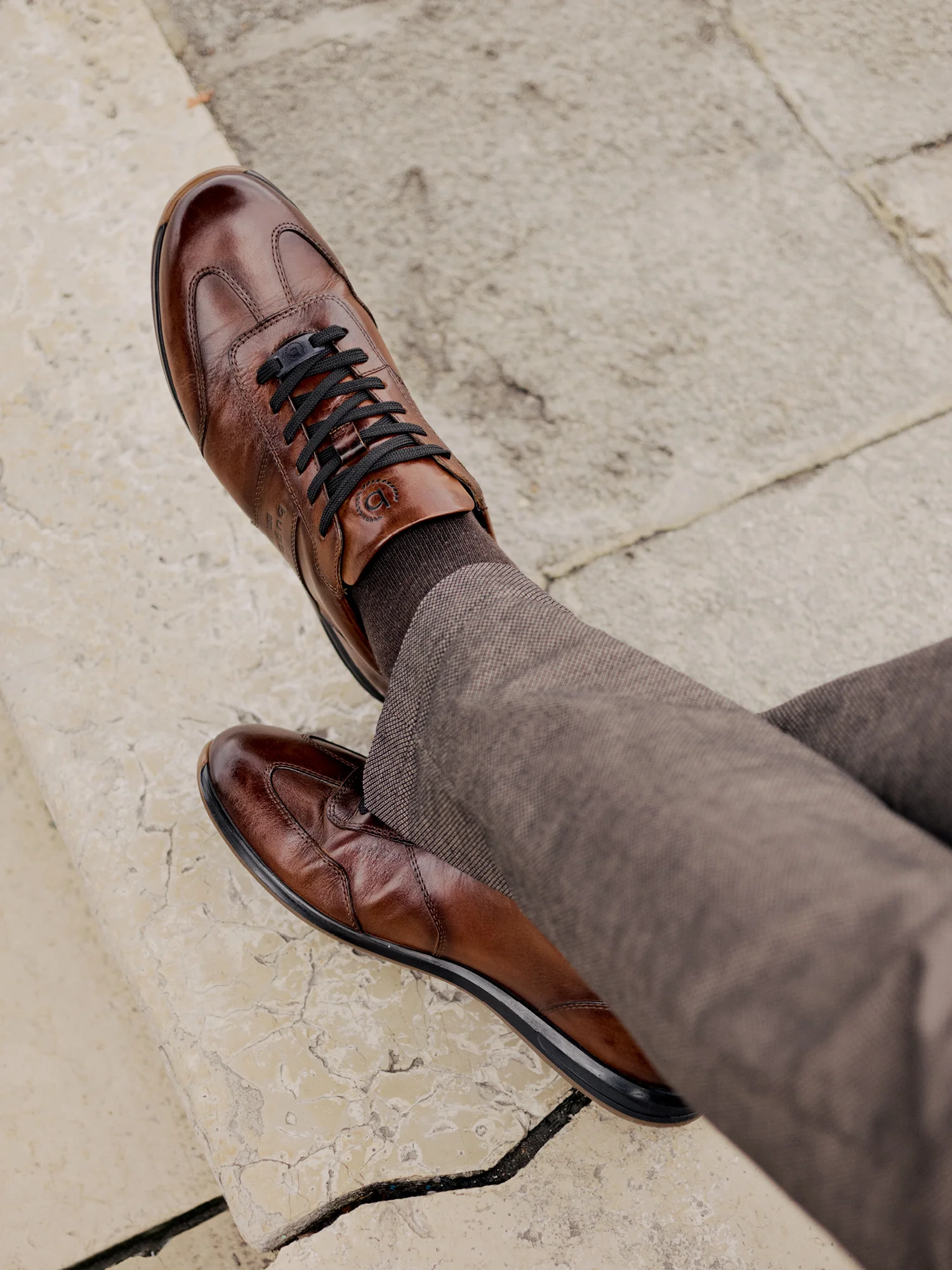 Leder Sneaker braun – Image 8