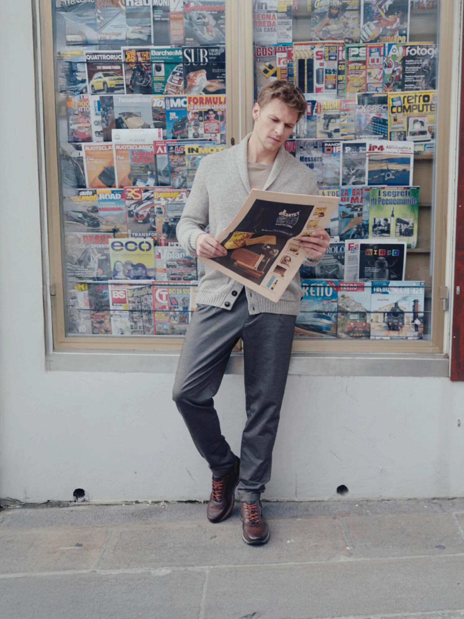 Leder Sneaker braun – Image 2