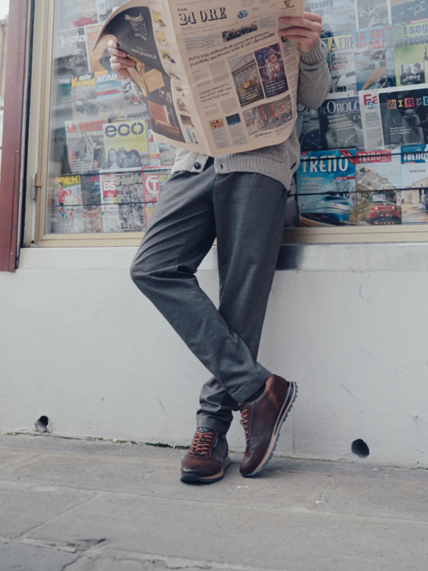 Leder Sneaker braun – Image 4