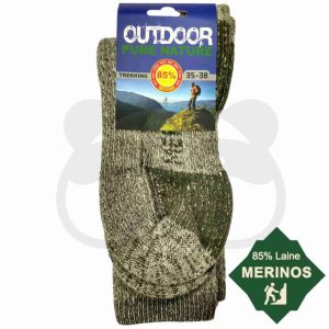 Chaussettes Randonnée Laine Mérinos 85%