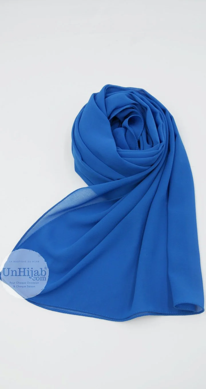 Hijab Mousseline RoyalBlue Premium Collection – Image 2