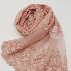 Voile Dentelle Corail