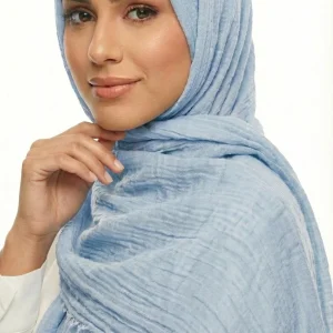 Hijab Froissé SkyBlue Basic Collection