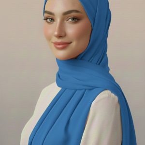 Hijab Mousseline RoyalBlue Premium Collection