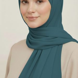 Hijab Mousseline Teal Luxury Mousseline