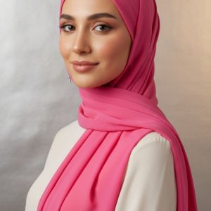 Hijab Mousseline DeepPink Premium Collection