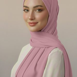 Hijab Mousseline Pink Premium Collection