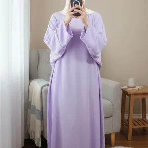 Abaya papillon Lilas