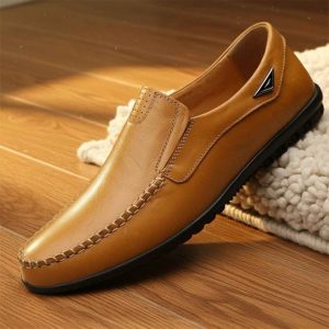 Mocassins Homme Cuir Italien Respirants Confort Grandes Tailles