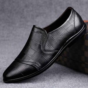 Mocassins Homme Cuir Véritable - Chaussures Casual Confort - Plate