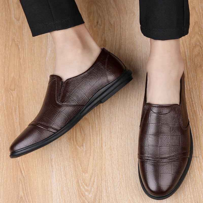 Mocassins Homme Cuir Véritable - Chaussures Casual Confort - Plate – Image 3