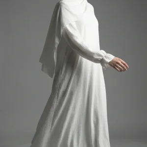 Robe abaya jazz blanche