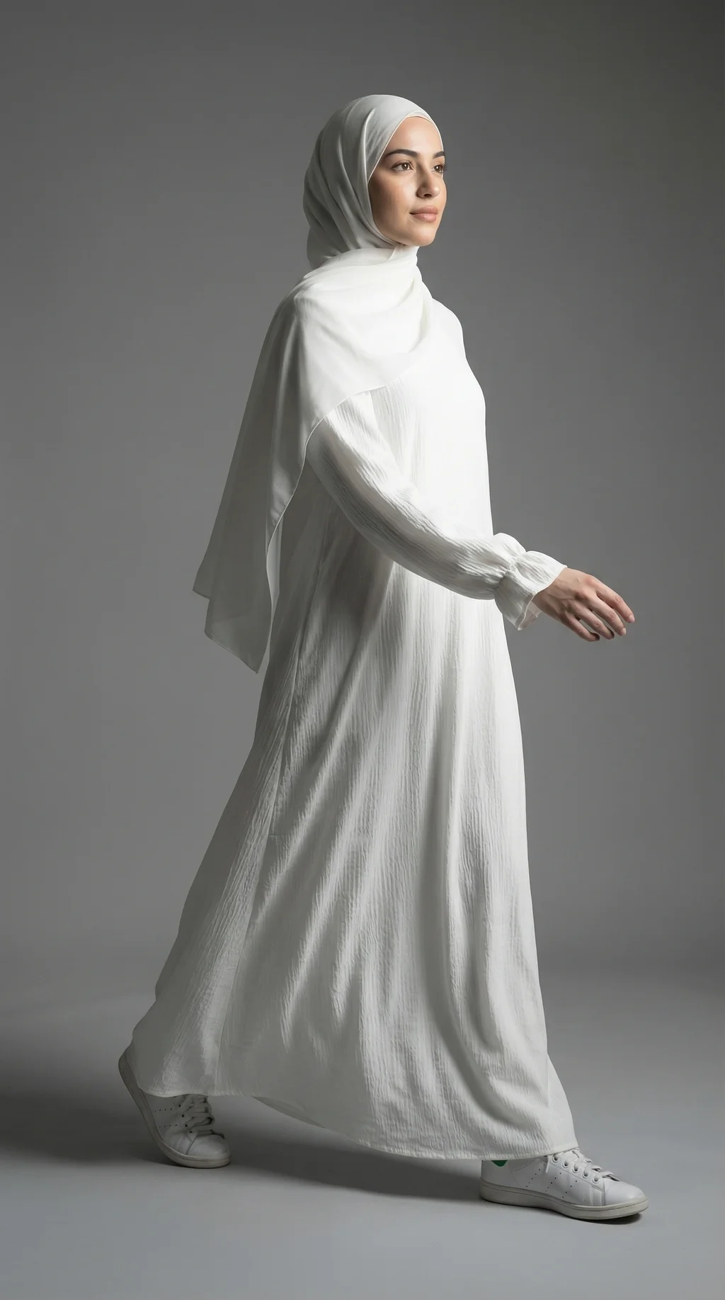 Robe abaya jazz blanche