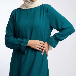 Robe Abaya Vert Canard  Jazz