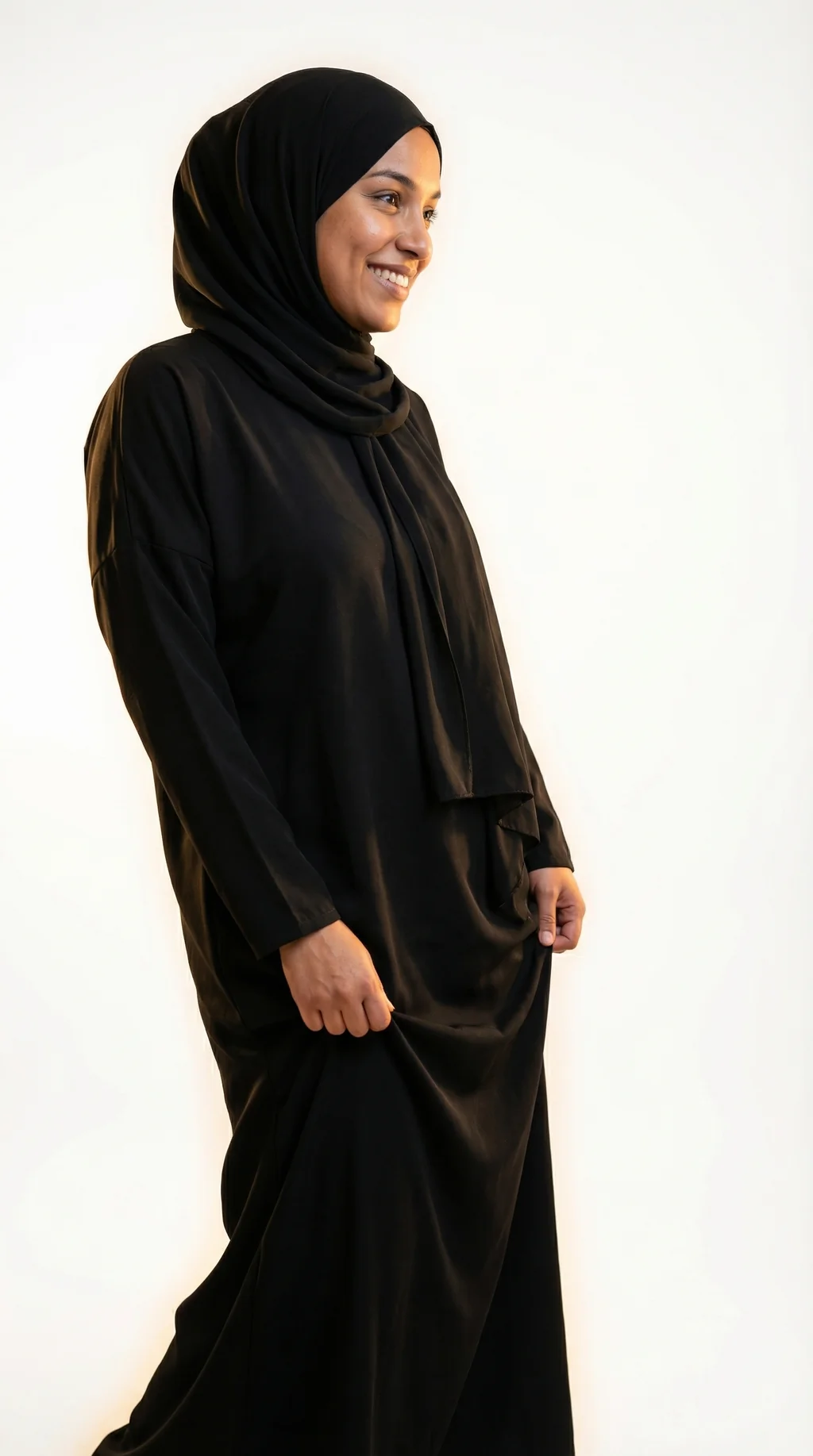 Robe De Prière Noire en soie de medine – Image 2