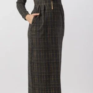 Abaya longue Cintrée Jaune