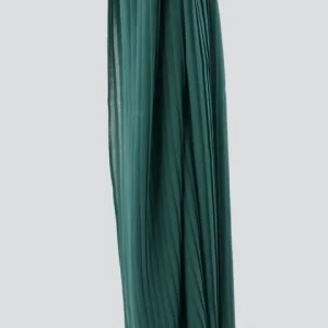 Hijab mousseline plissé Teal Wisteria